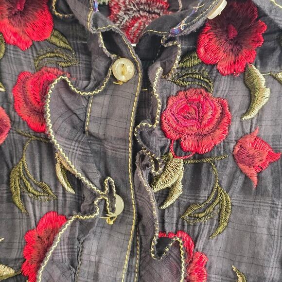 Johnny Was 3J Workshop Embroidered Long Sleeve - Picture 3 of 9